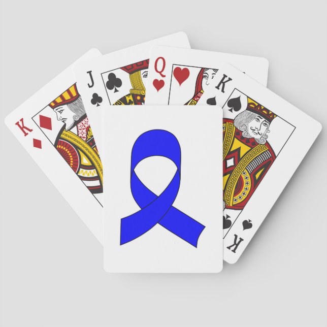 Jeu De Cartes Dessin de ruban bleu (dos)