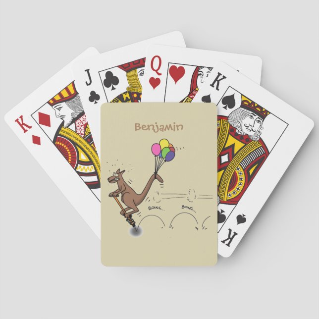 Jeu De Cartes Dessin d'humour australien kangourou (dos)
