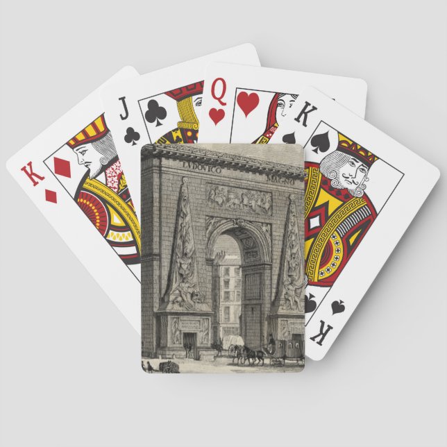 Jeu De Cartes Dessin du monument de la Porte Saint-Denis (dos)