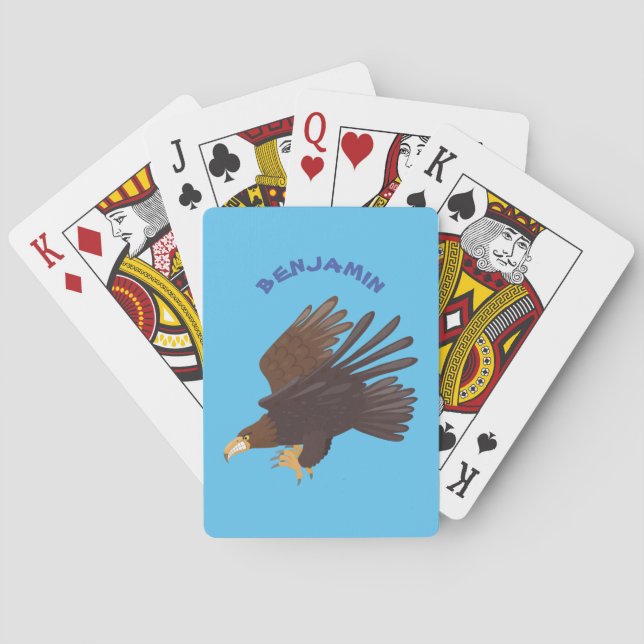 Jeu De Cartes dessin humoristique d'aigle royal (dos)
