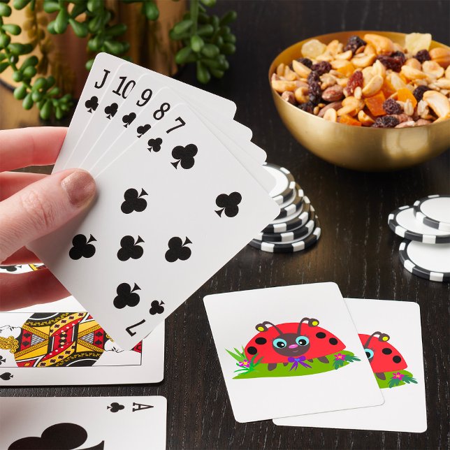 Jeu De Cartes Dessin Ladybug Bow and Flowers (Créateur téléchargé)