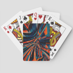 Jeu De Cartes Dessin orange des carrés alignés sur une base tord