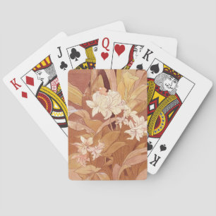 Jeu De Cartes Détail floral Art nouveau d'Alphonse Mucha