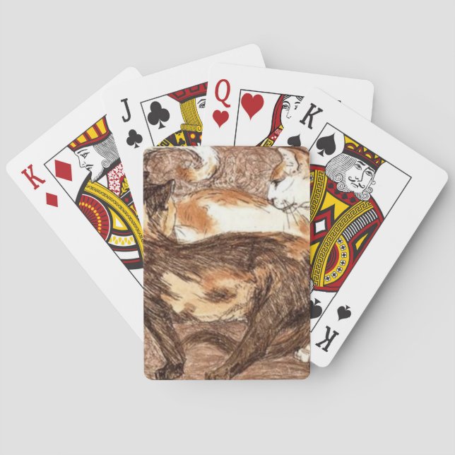 Jeu De Cartes Deux chats (par Franz Marc) (dos)
