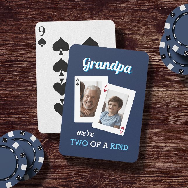 Jeu De Cartes Deux d'un genre | Photo grand-père et enfant (Créateur téléchargé)