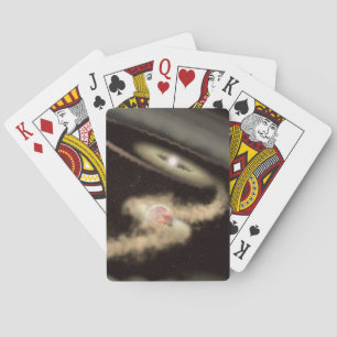 Jeu De Cartes Deux Exoplanètes Géantes De Gaz Orbitant Une Jeune