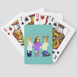 Jeu De Cartes Deux lapins et un chaton