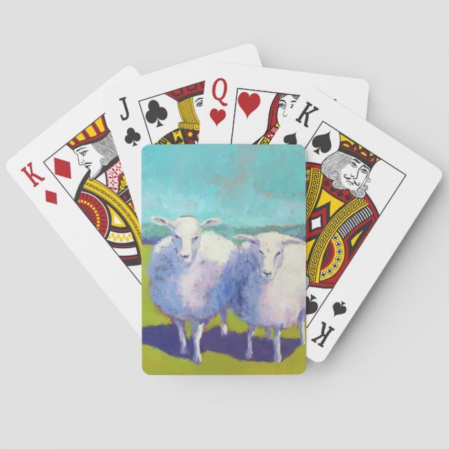Jeu De Cartes Deux Moutons En Champ (dos)