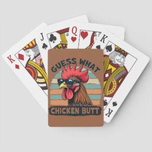 Jeu De Cartes Devinez Quel Beurre De Poulet Drôle Rooster Rétro