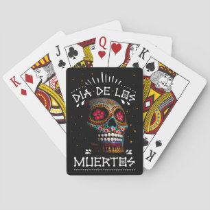 Jeu De Cartes Dia mexicaine de l'art mort squelette Art mort
