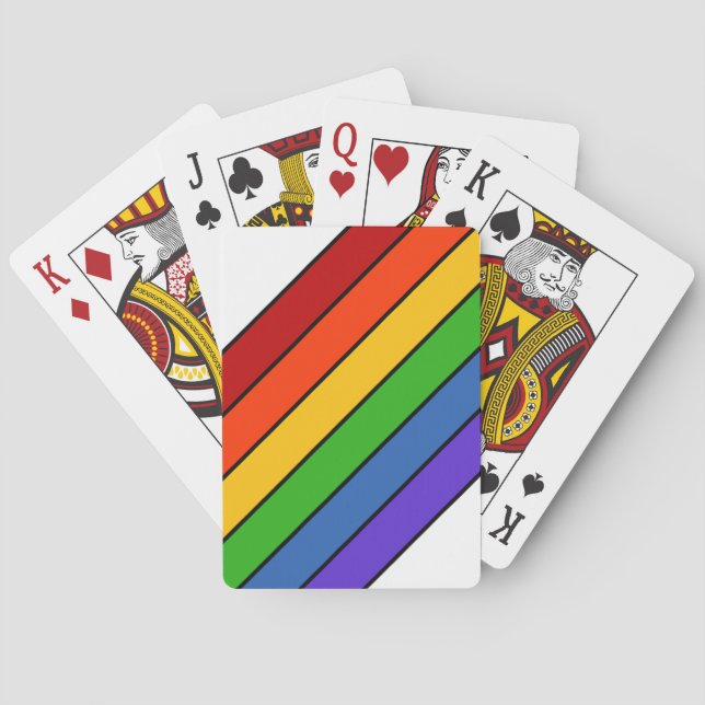 Jeu De Cartes Diagonale arc-en-ciel (dos)