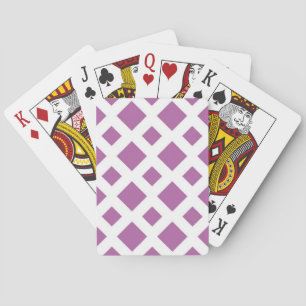 Jeu De Cartes Diamants de lavande sur le blanc