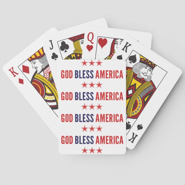 Jeu De Cartes Dieu bénisse l'Amérique (dos)