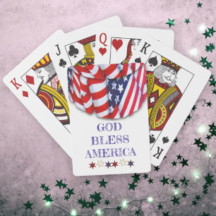 Jeu De Cartes Dieu patriotique bénit l'Amérique Bund