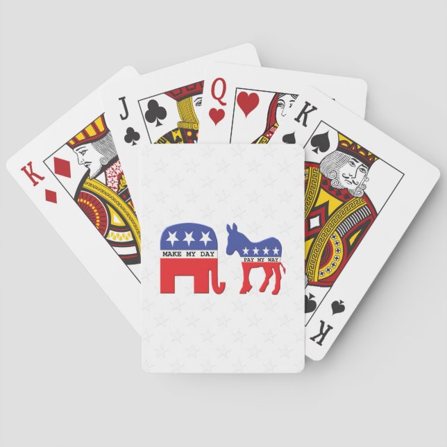 Jeu De Cartes Différence entre Républicains et Démocrates Drôle (dos)