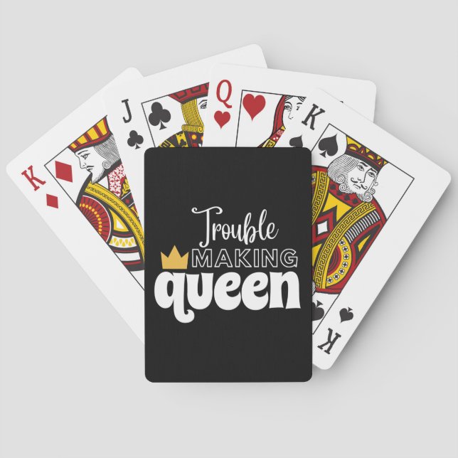 JEU DE CARTES DIFFICULTÉ À FAIRE LA REINE (dos)