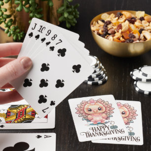 Jeu De Cartes Dinde de Thanksgiving mignonne