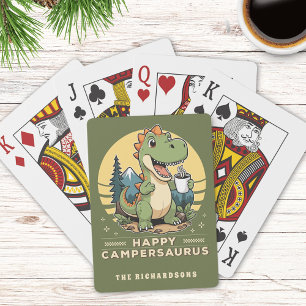 Jeu De Cartes Dinosaure Drôle extérieur Camping Personnalisé Nom