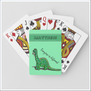 Jeu De Cartes Dinosaure Vert
