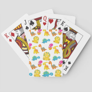 Jeu De Cartes Dinosaures Mignons, Motif De Dinosaures, Baby Dino