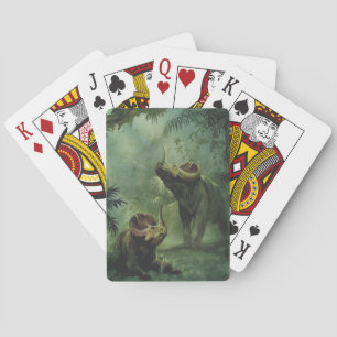 Jeu De Cartes Dinosaures vintages, Centrosaurus dans la jungle