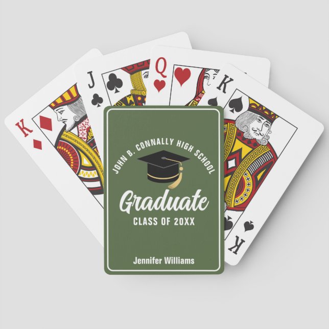 Jeu De Cartes Diplômé de l'Armée de terre sur mesure (dos)