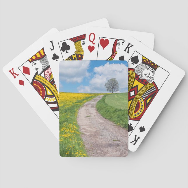 Jeu De Cartes Dirt Road and Tree (dos)