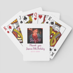 Jeu De Cartes Dirty 30 Anniversaire ajouter nom rose ajouter dat