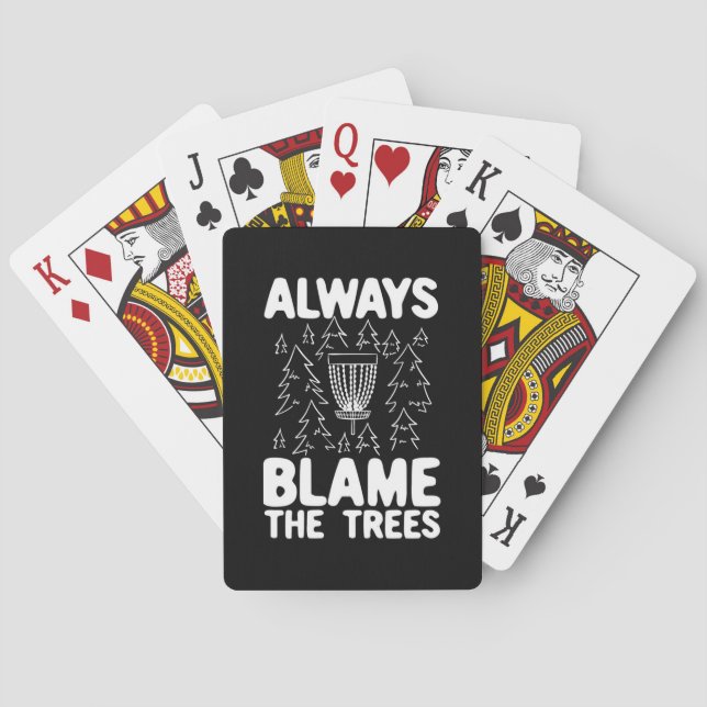 Jeu De Cartes Disk Golf Toujours Blâmer Les Arbres (dos)
