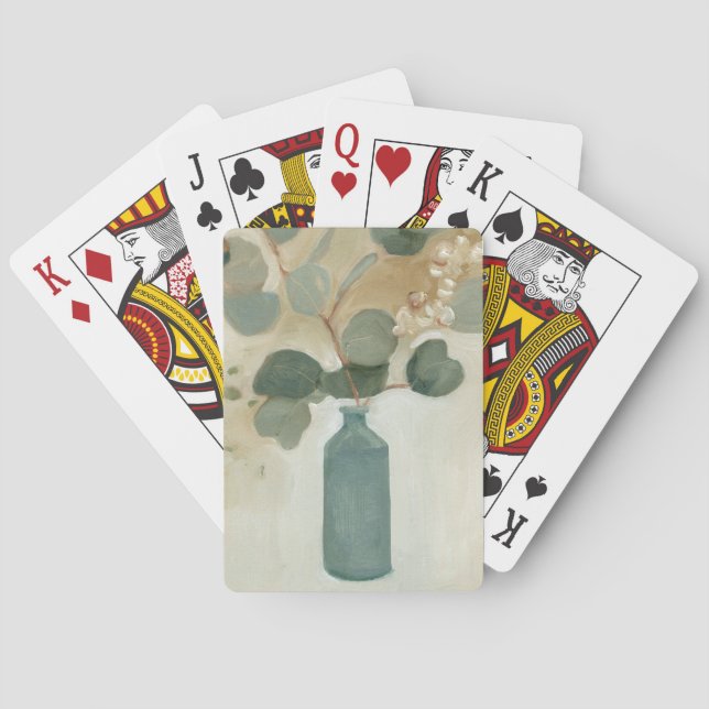 Jeu De Cartes Disposition neutre - verdure dans le vase (dos)
