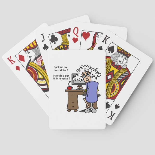 Jeu De Cartes Disque Dur Sauvegarde Humoristique (dos)