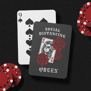 Jeu De Cartes Distances sociales Queen Skull & Rose