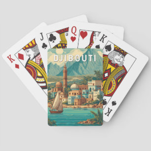 Jeu De Cartes Djibouti Illustration Voyage Art Vintage