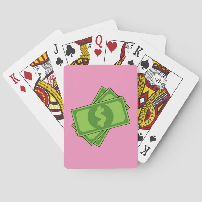 Jeu De Cartes Dollar de l'argent du dessin (dos)