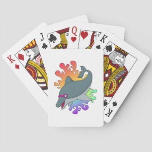 Jeu De Cartes Dolphin at Swimming with Swimming goggles