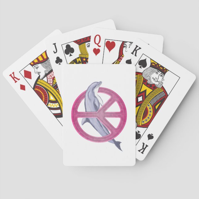 Jeu De Cartes Dolphin rose de paix (dos)