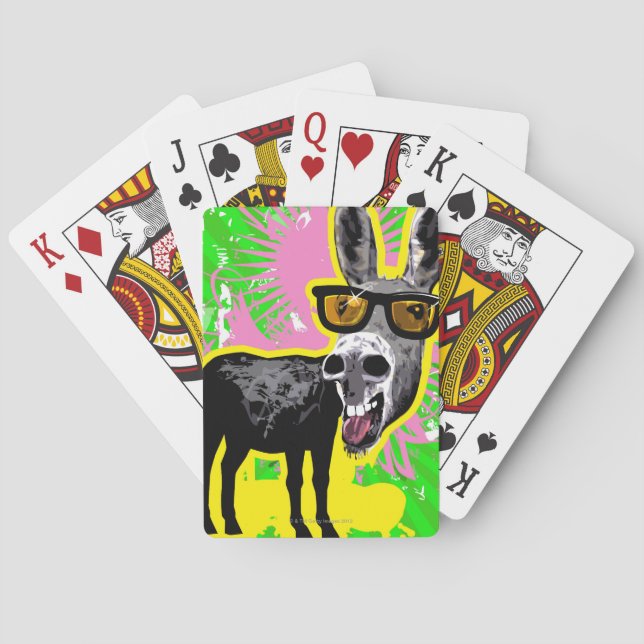 Jeu De Cartes Donkey portant des lunettes de soleil (dos)