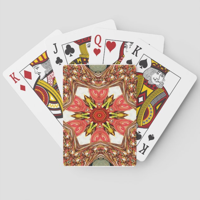 Jeu De Cartes Doodle Floral Art Imprimer (dos)