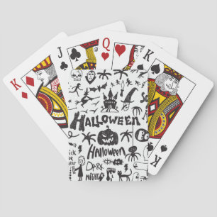 Jeu De Cartes Doodles de monstre d'Halloween amusant