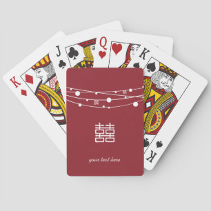 Jeu De Cartes Double Happiness Lanterns Personnaliser la carte d
