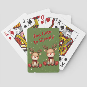 Jeu De Cartes Douce Paire de Renne dans une Chute de Neige de Fê