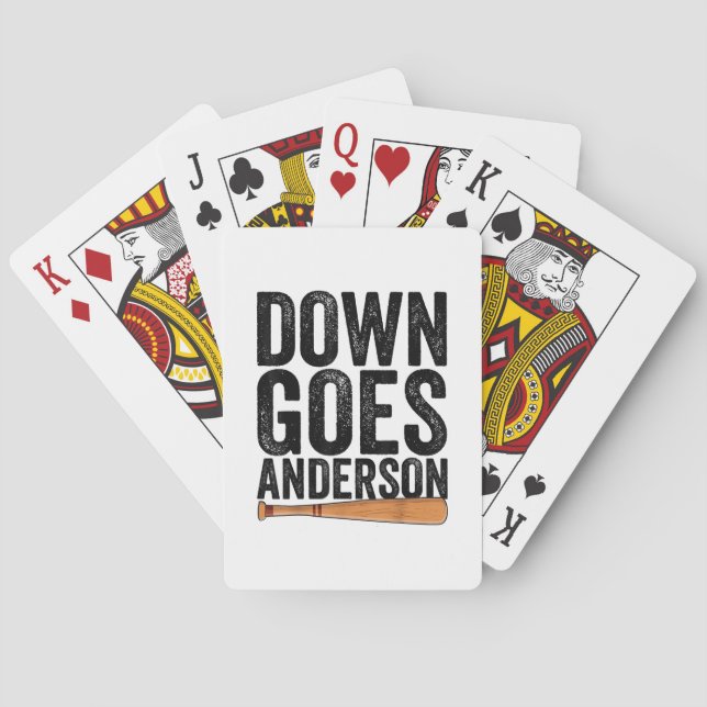 Jeu De Cartes DOWN GOLF ANDERSON FUNNY BASEBALL cadeau ANDERSON (dos)