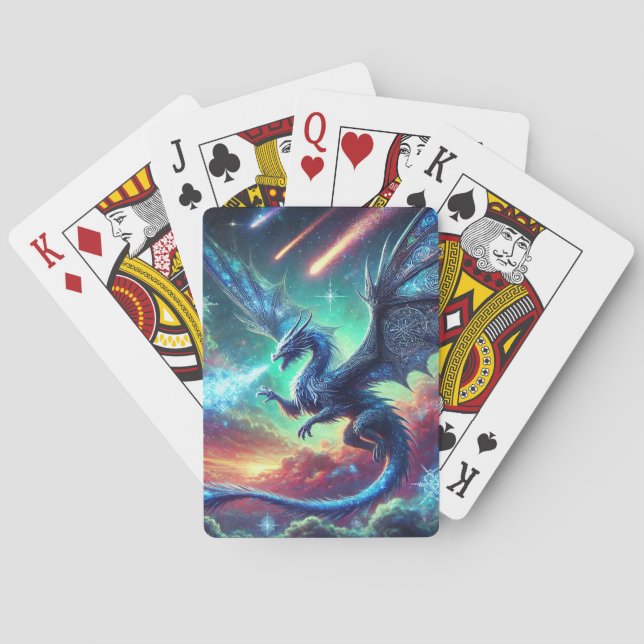 Jeu De Cartes Dragon bleu (dos)