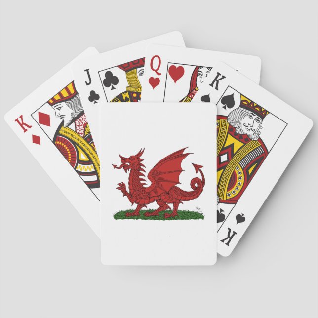 Jeu De Cartes Dragon rouge du Pays de Galles (dos)