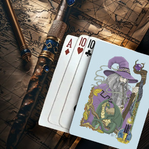 Jeu De Cartes Dragon Sorcier Celtique Fantastique Violet