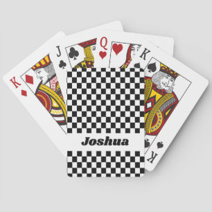 Jeu De Cartes Drapeau à damier noir et blanc