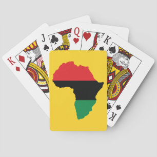 Jeu De Cartes Drapeau Afrique rouge, noire et verte
