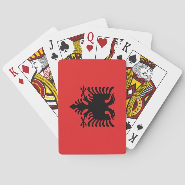 Jeu De Cartes Drapeau (albanais) de l'Albanie (dos)