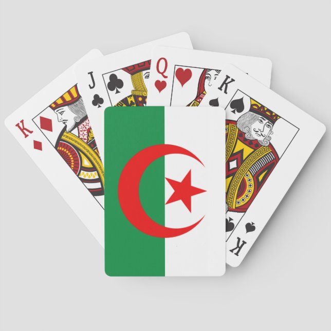 Jeu De Cartes drapeau algérien (dos)