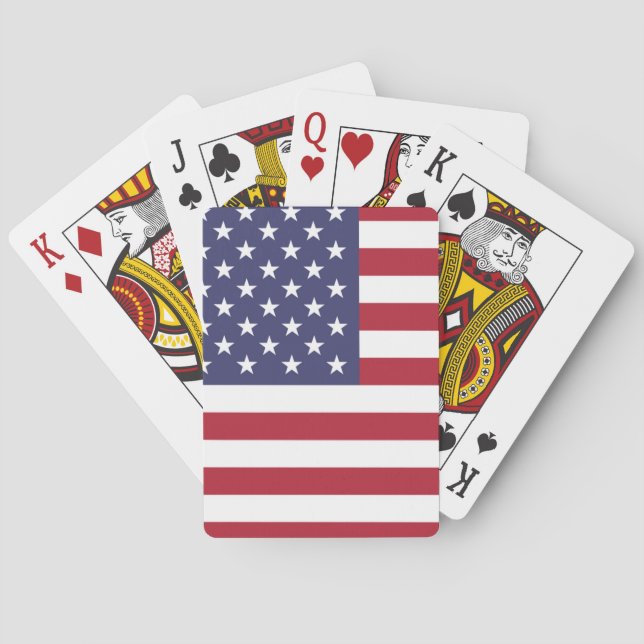 Jeu De Cartes Drapeau américain américain (dos)